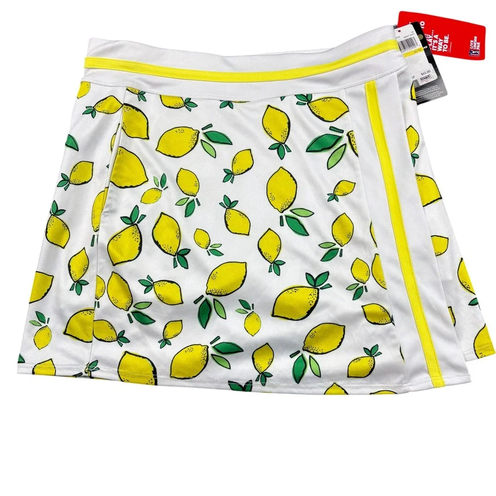 NEW PGA Tour M. Lemon Print Golf Skort‎ Stretch Athletic Tennis Golf Pickleball
